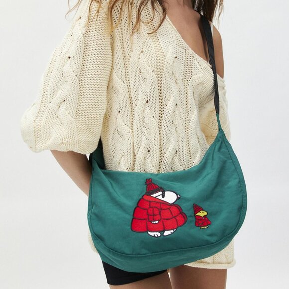 Baggu x Peanuts NWT Crescent Bag Medium - Snoopy & Woodstock - Picture 7 of 12